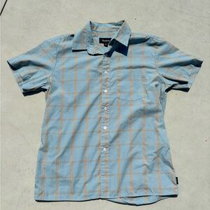 Blue and orange brixton button up. Size small, hardly worn great condition